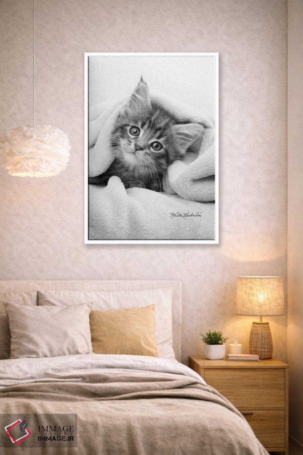 تابلو دکوراتیو حشره در پتو اثر کیت کیمبرلین - D1W