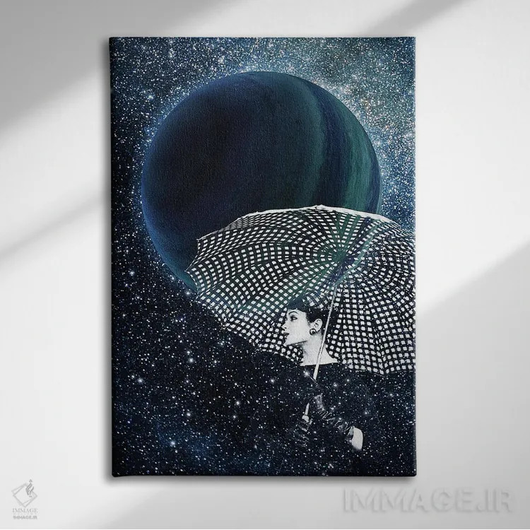 تابلو دکوراتیو ستارگان درخشان اثر کیکی سی لندن - نمای روبهرو روی دیوار