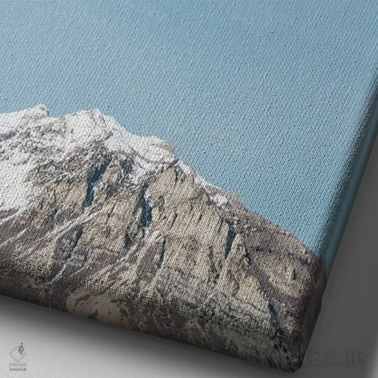 تابلو مینیمال طلوع خورشید اثر کیکی سی لندن - نمای نزدیک بافت بوم