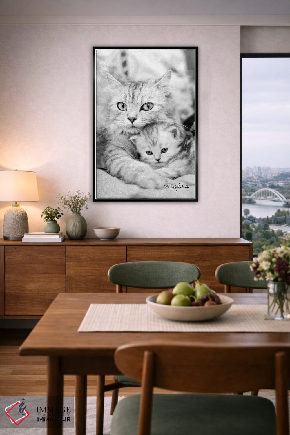 تابلو دکوراتیو توینکی و کیت اثر کیت کیمبرلین - D6B