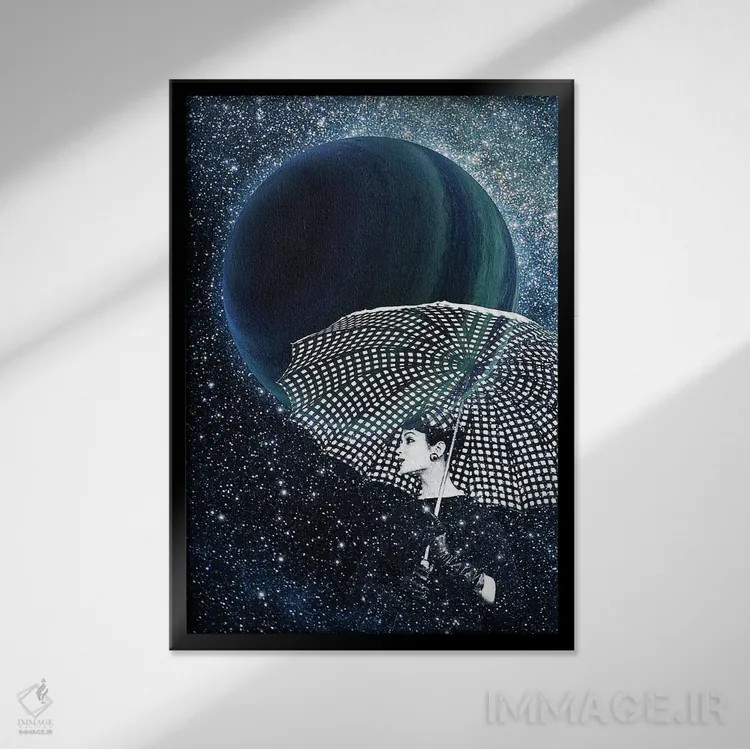 تابلو دکوراتیو ستارگان درخشان اثر کیکی سی لندن - نمای قابدار مشکی