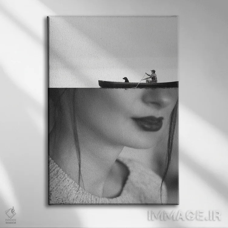 تابلو دکوراتیو لبه اثر کیکی سی لندن - نمای روبهرو روی دیوار