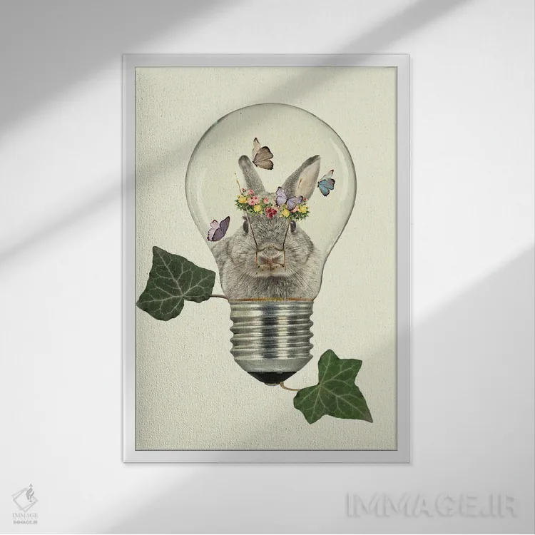 تابلو دکوراتیو بهار اثر کیکی سی لندن - نمای قابدار سفید