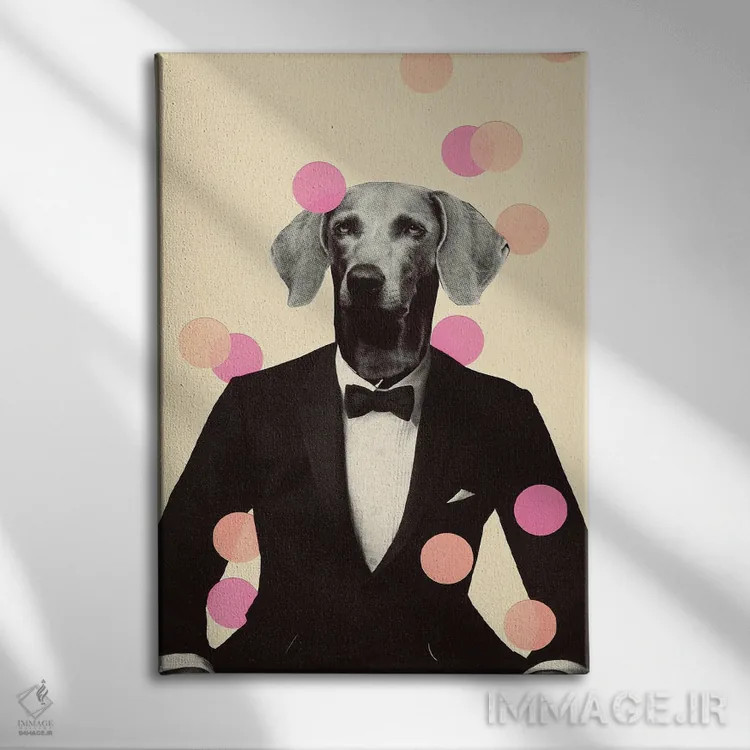 تابلو دکوراتیو لباس شب اثر کیکی سی لندن - نمای روبهرو روی دیوار