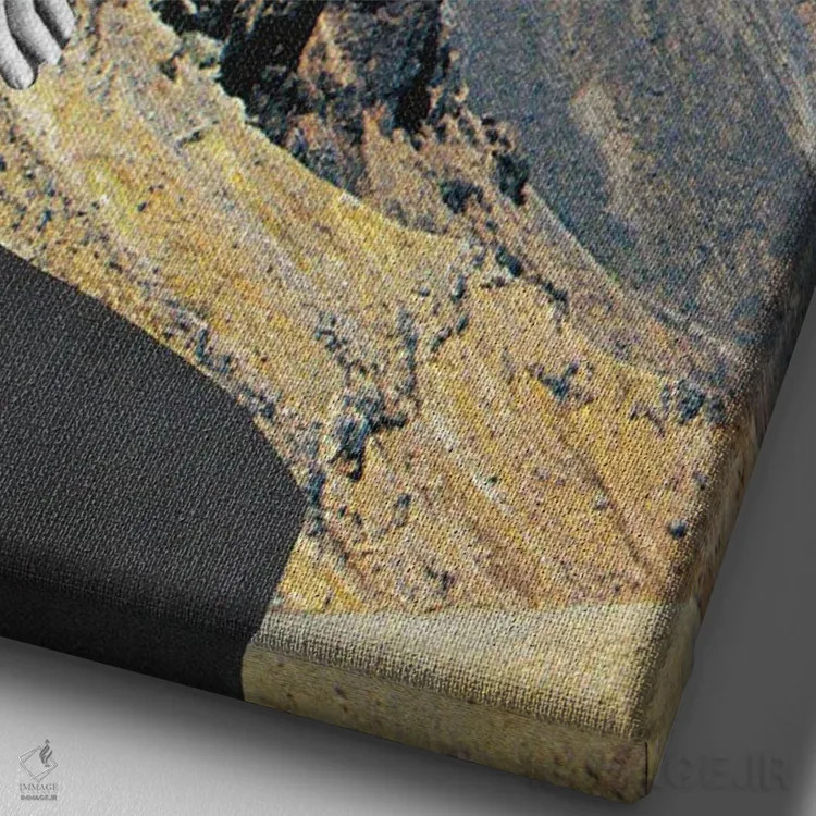 تابلو دکوراتیو خوش تراش اثر کیکی سی لندن - نمای نزدیک بافت بوم