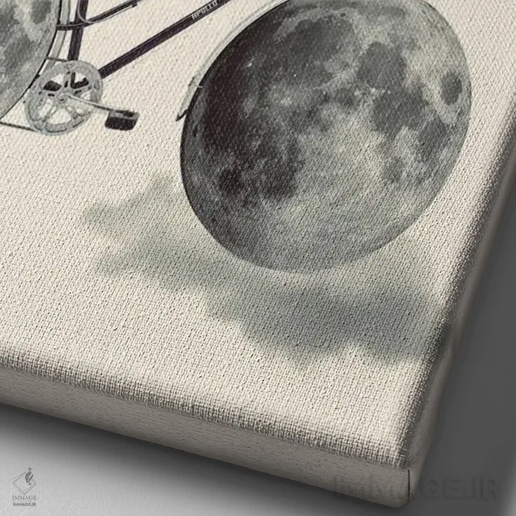 تابلو دکوراتیو برو سفر اثر کیکی سی لندن - نمای نزدیک بافت بوم