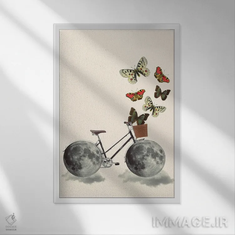 تابلو دکوراتیو برو سفر اثر کیکی سی لندن - نمای قابدار سفید