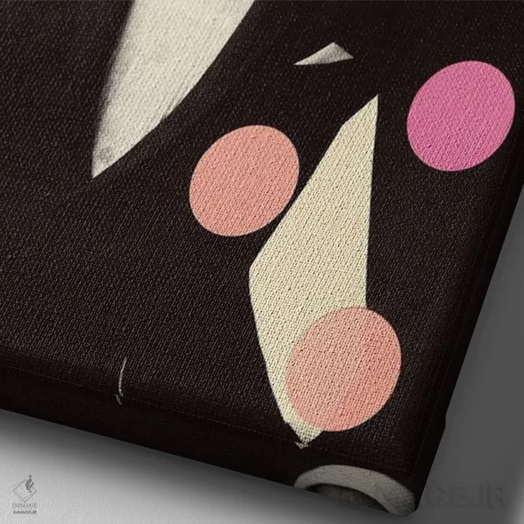 تابلو دکوراتیو لباس شب اثر کیکی سی لندن - نمای نزدیک بافت بوم