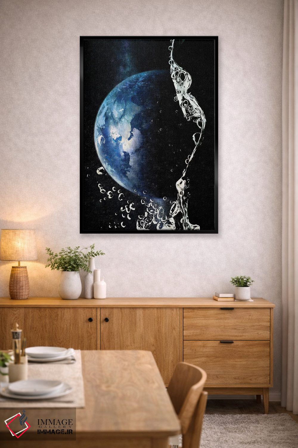 تابلو دکوراتیو قطره آب اثر کیکی سی لندن - D5B