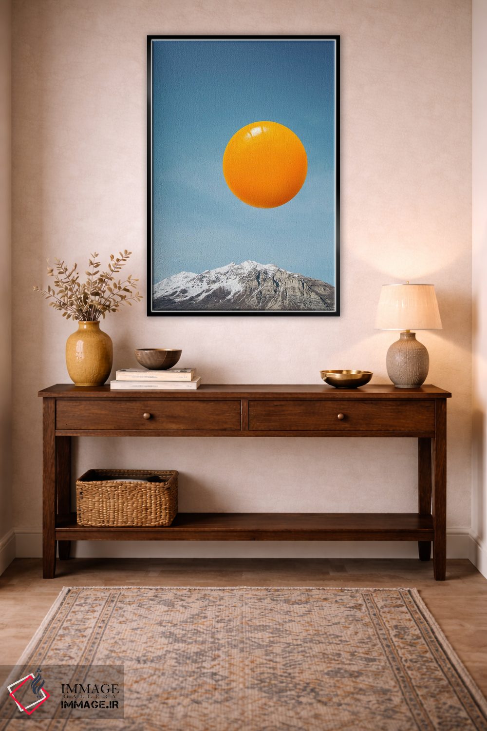 تابلو مینیمال طلوع خورشید اثر کیکی سی لندن - D5B