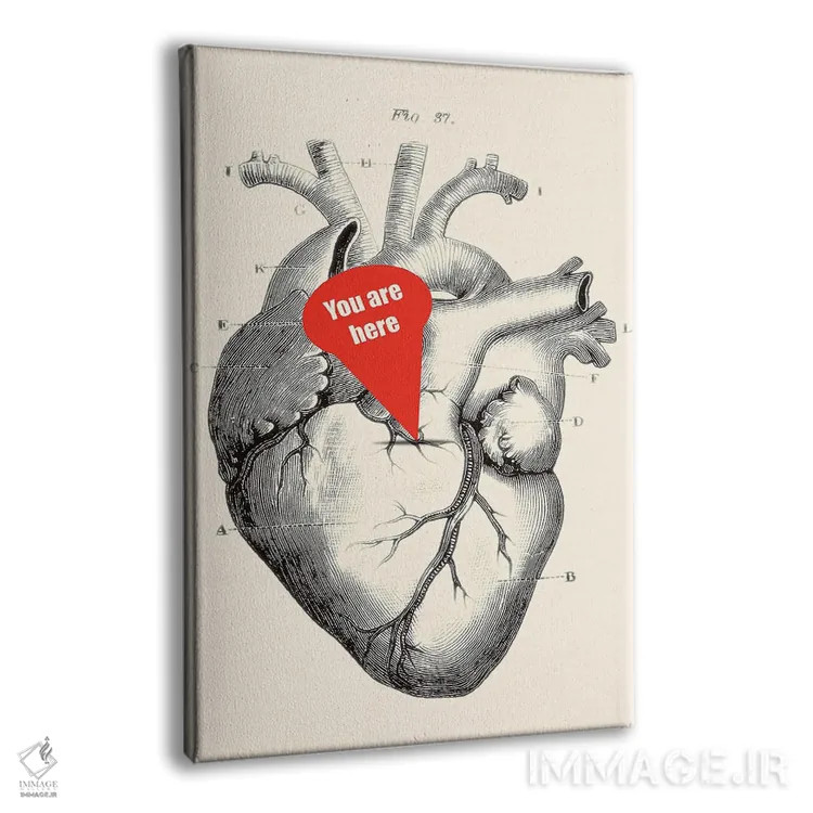 تابلو دکوراتیو تو اینجایی اثر کیکی سی لندن - نمای پرسپکتیو محصول