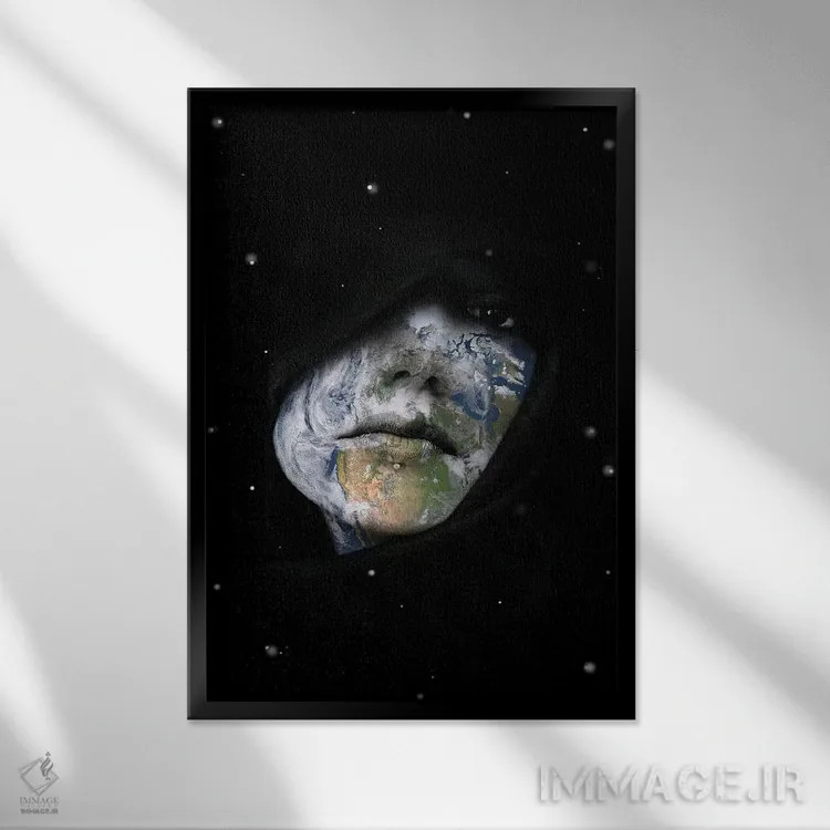 تابلو دکوراتیو دنیا زنانه است اثر کیکی سی لندن - نمای قابدار مشکی