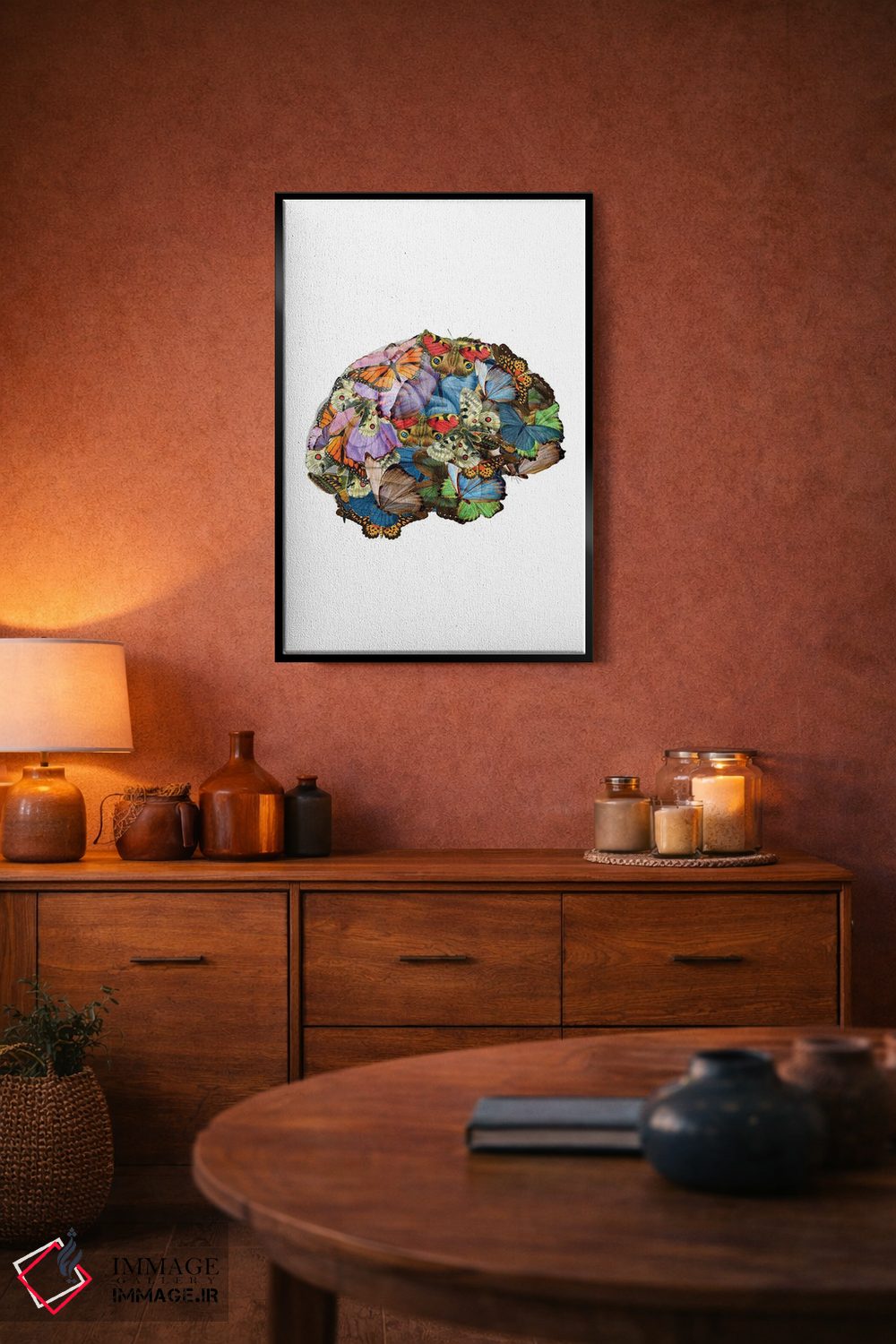 تابلو مینیمال پروانه ها در ذهنم اثر کیکی سی لندن - D4B