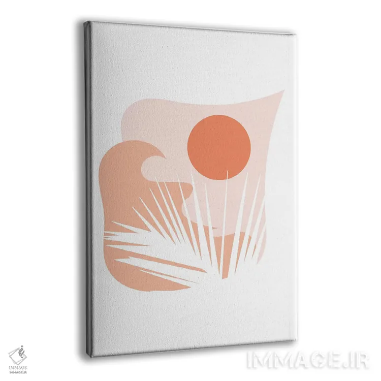 تابلو مینیمال برگ آرام اثر کیکی سی لندن - نمای پرسپکتیو محصول