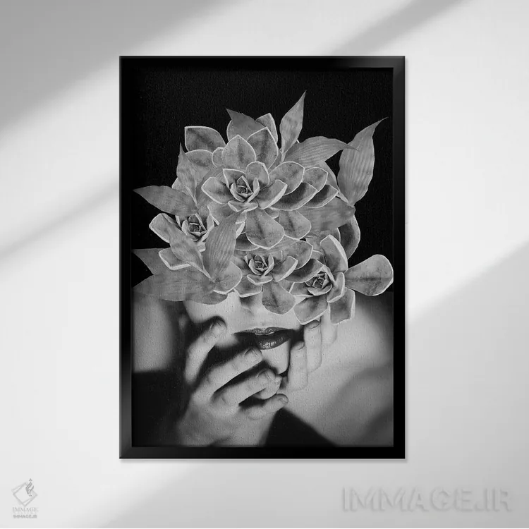 تابلو دکوراتیو بی نام اثر کیکی سی لندن - نمای قابدار مشکی