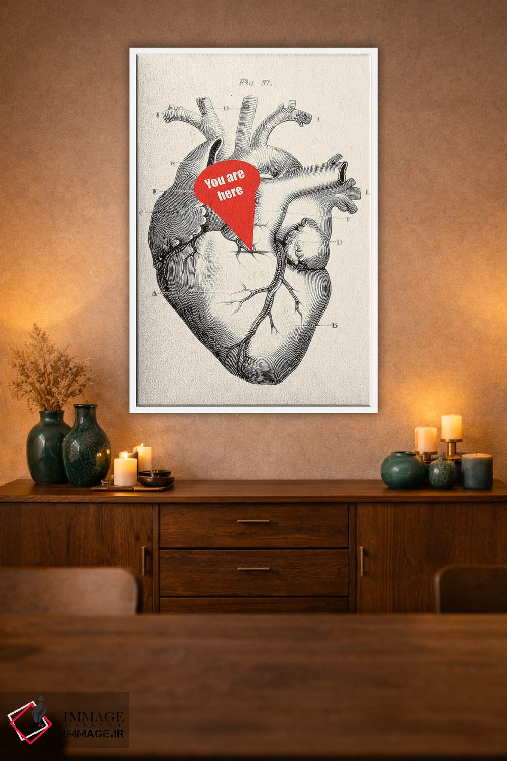 تابلو دکوراتیو تو اینجایی اثر کیکی سی لندن - D1W