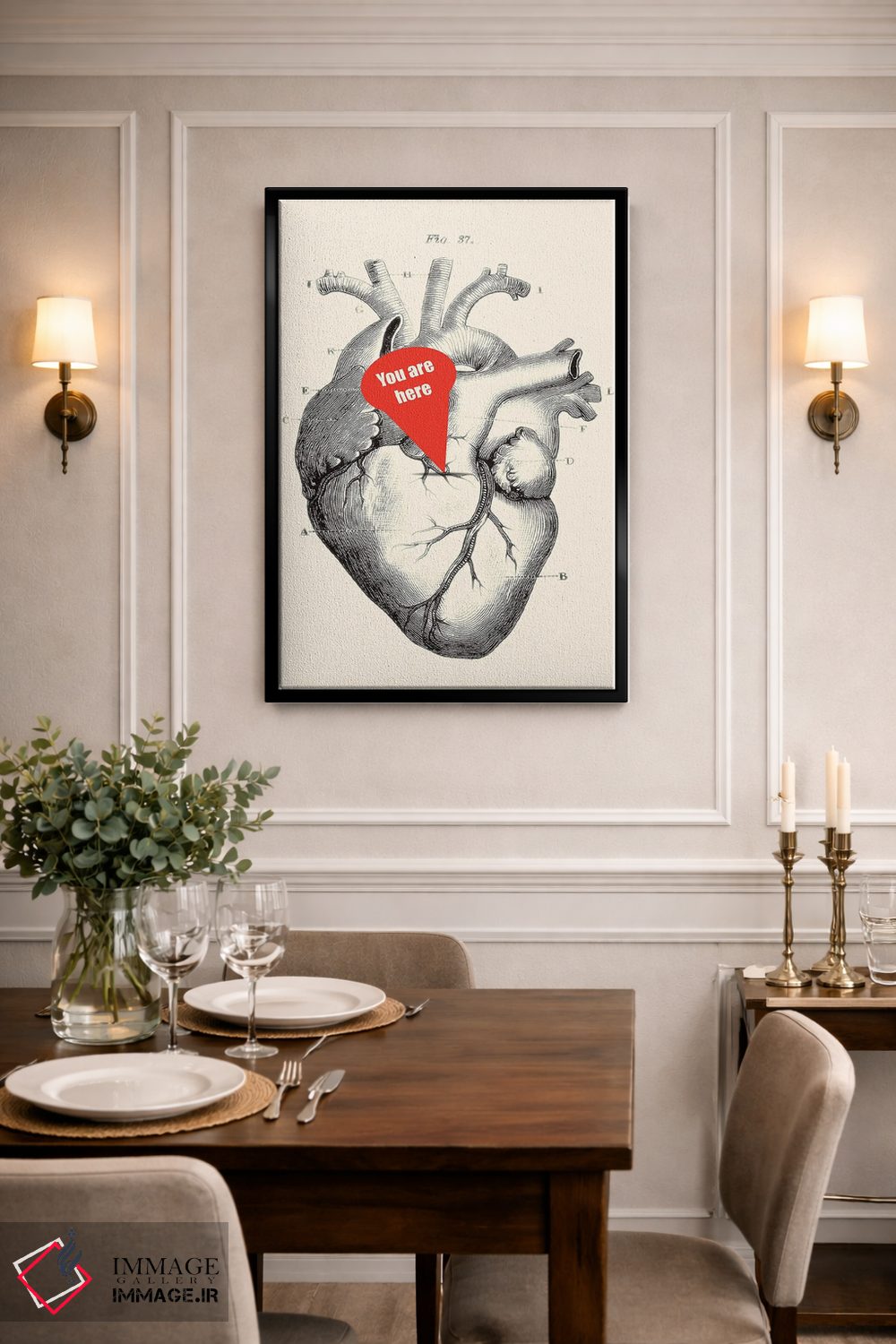 تابلو دکوراتیو تو اینجایی اثر کیکی سی لندن - D2B