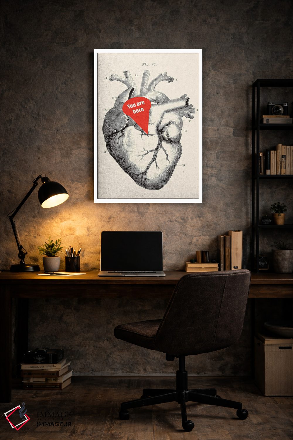 تابلو دکوراتیو تو اینجایی اثر کیکی سی لندن - D6W