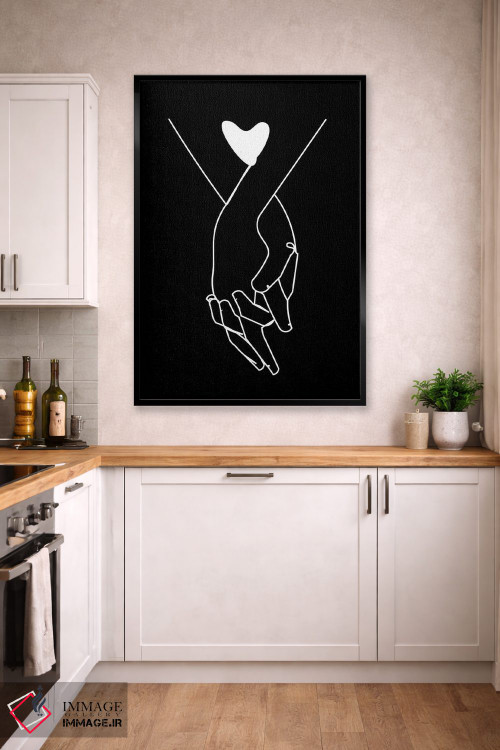 تابلو مینیمال دست در دست اثر کیکی سی لندن - D3B