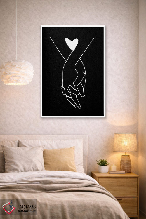 تابلو مینیمال دست در دست اثر کیکی سی لندن - D1W