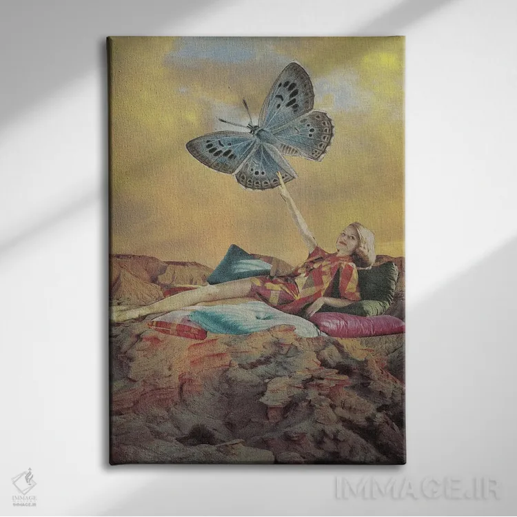 تابلو دکوراتیو دور از دسترس اثر کیکی سی لندن - نمای روبهرو روی دیوار