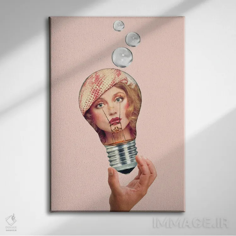 تابلو دکوراتیو آن قدرها هم واضح نیست اثر کیکی سی لندن - نمای روبهرو روی دیوار