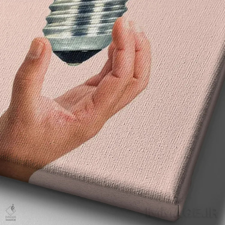 تابلو دکوراتیو آن قدرها هم واضح نیست اثر کیکی سی لندن - نمای نزدیک بافت بوم