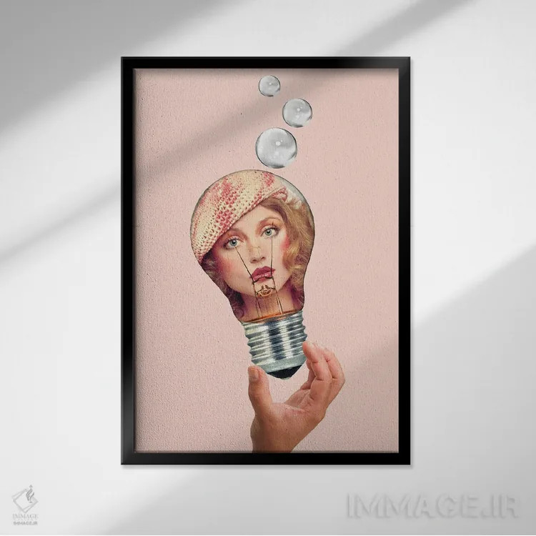 تابلو دکوراتیو آن قدرها هم واضح نیست اثر کیکی سی لندن - نمای قابدار مشکی