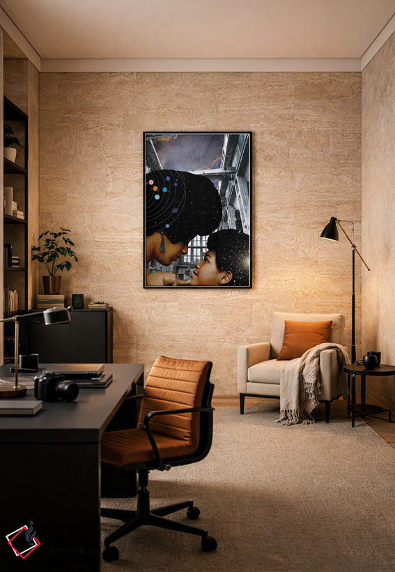 تابلو دکوراتیو تو جهان منی اثر کیکی سی لندن - D6B