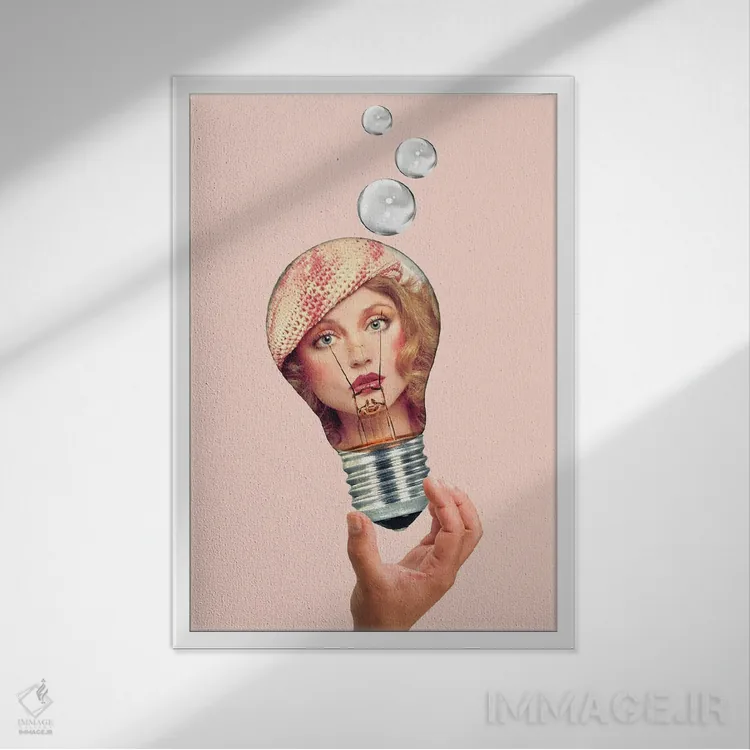 تابلو دکوراتیو آن قدرها هم واضح نیست اثر کیکی سی لندن - نمای قابدار سفید