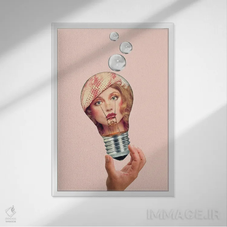 تابلو دکوراتیو آن قدرها هم واضح نیست اثر کیکی سی لندن - نمای قابدار سفید