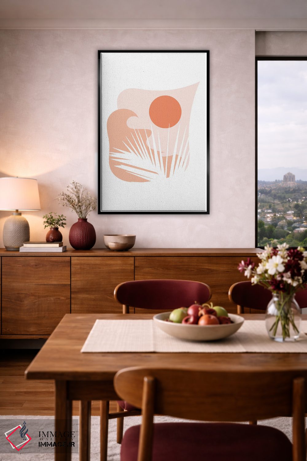 تابلو مینیمال برگ آرام اثر کیکی سی لندن - D4B