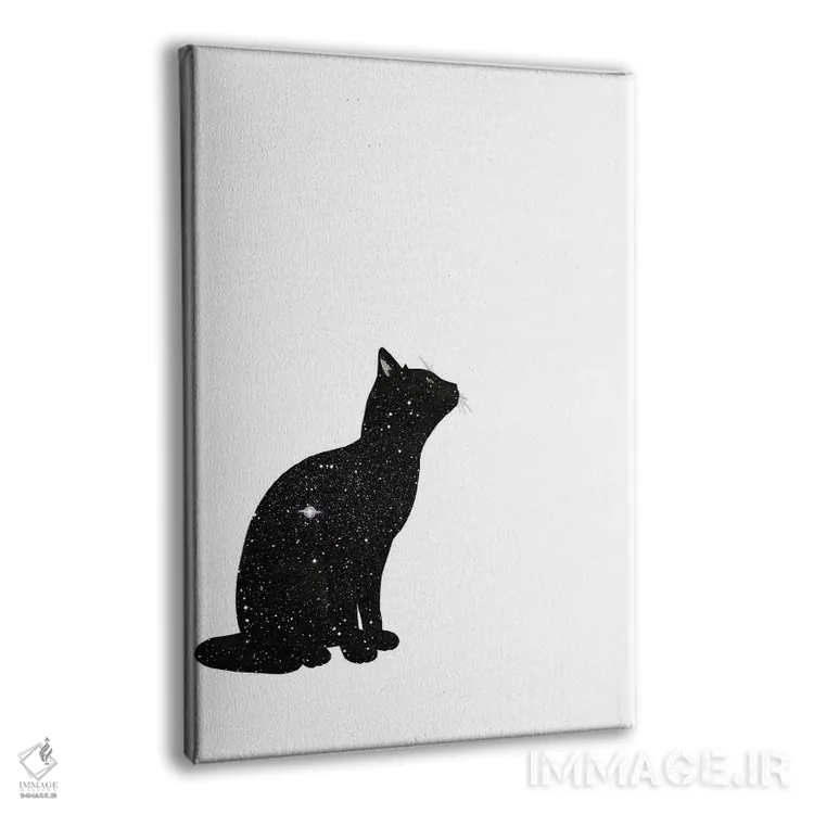 تابلو مینیمال گربه ها II اثر کیکی سی لندن - نمای پرسپکتیو محصول