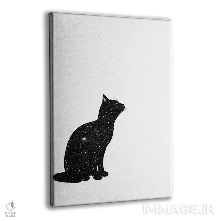 تابلو مینیمال گربه ها II اثر کیکی سی لندن - نمای پرسپکتیو محصول