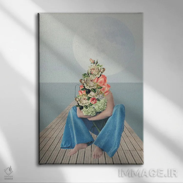 تابلو دکوراتیو فروتن اثر کیکی سی لندن - نمای روبهرو روی دیوار