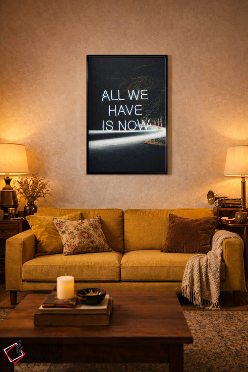 تابلو دکوراتیو تمام چیزی که داریم همین حالاست اثر کیکی سی لندن - D3B