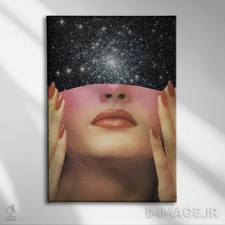 تابلو دکوراتیو پوشاندن اثر کیکی سی لندن - نمای روبهرو روی دیوار