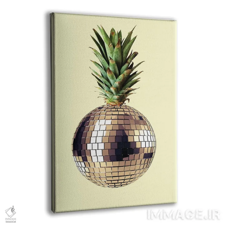 تابلو مینیمال مهمانی آناناس اثر کیکی سی لندن - نمای پرسپکتیو محصول
