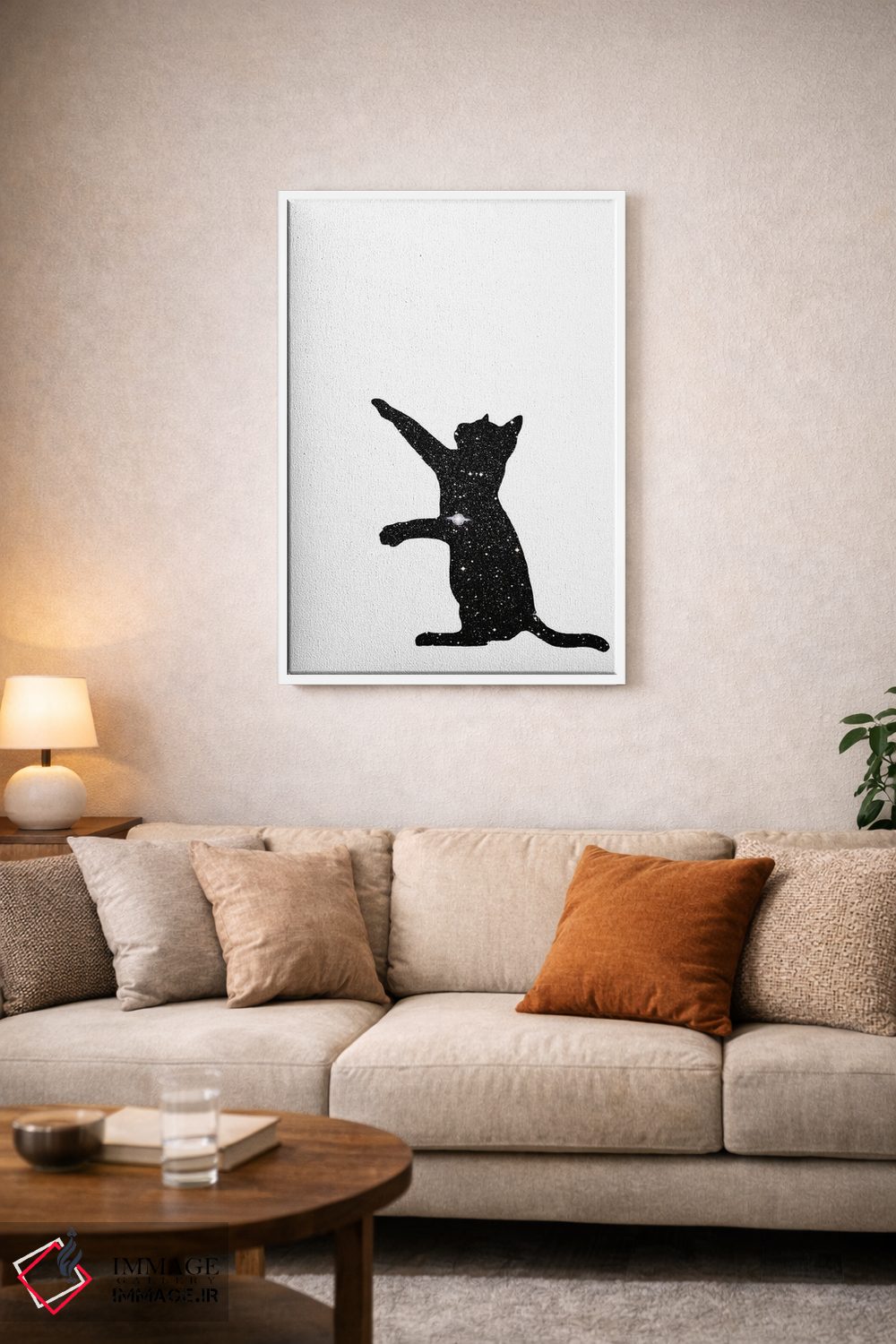 تابلو مینیمال گربه ها I اثر کیکی سی لندن - D2W