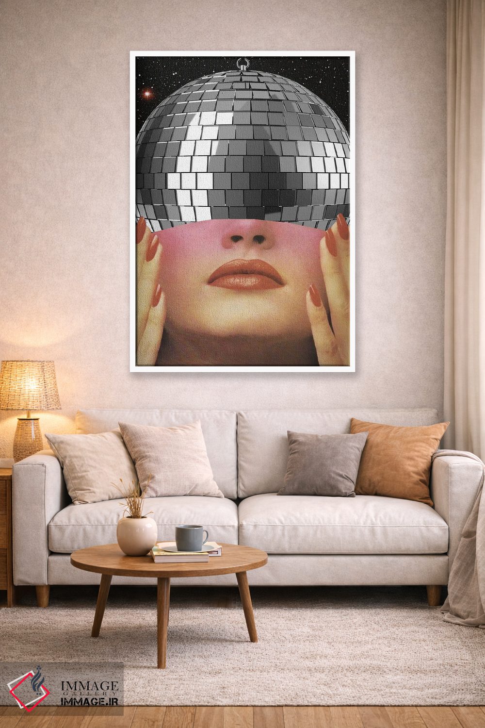 تابلو دکوراتیو حس توپ دیسکو اثر کیکی سی لندن - D2W