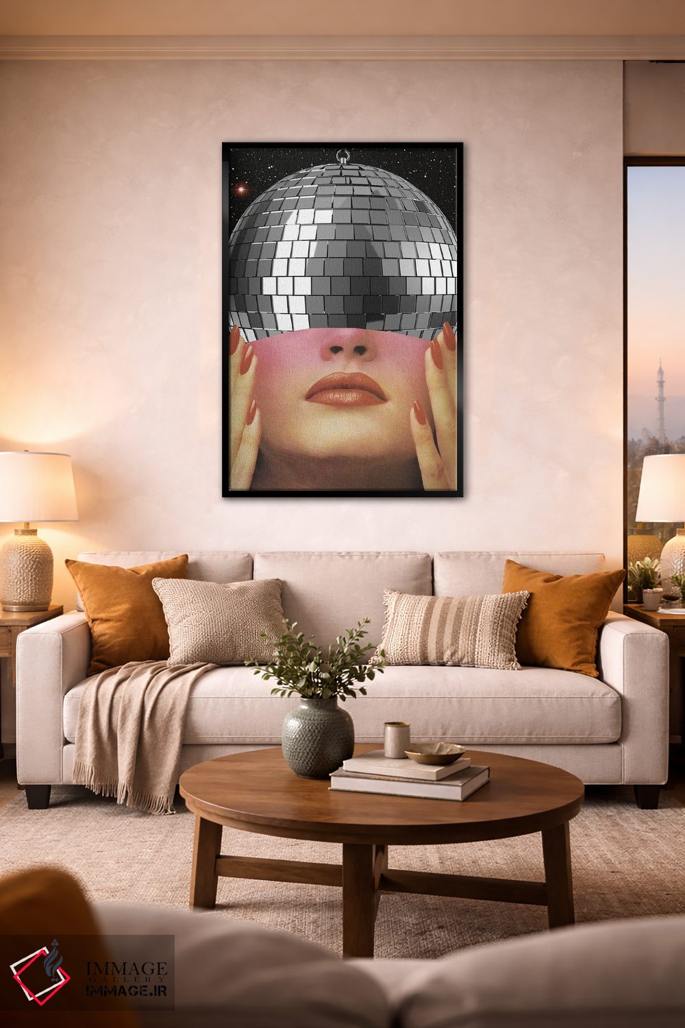تابلو دکوراتیو حس توپ دیسکو اثر کیکی سی لندن - D3B