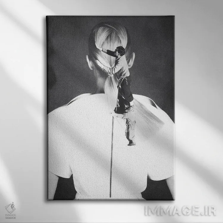 تابلو دکوراتیو هوایت را دارم اثر کیکی سی لندن - نمای روبهرو روی دیوار
