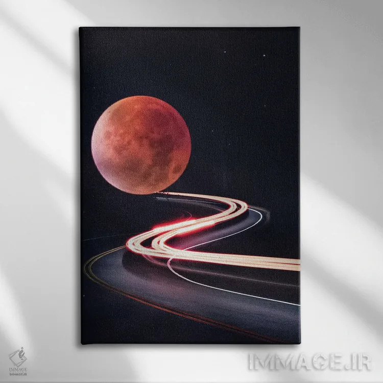 تابلو دکوراتیو راهت را پیدا کن اثر کیکی سی لندن - نمای روبهرو روی دیوار