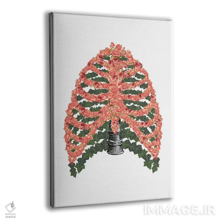 تابلو دکوراتیو قفسه سینه گل دار اثر کیکی سی لندن - نمای پرسپکتیو محصول