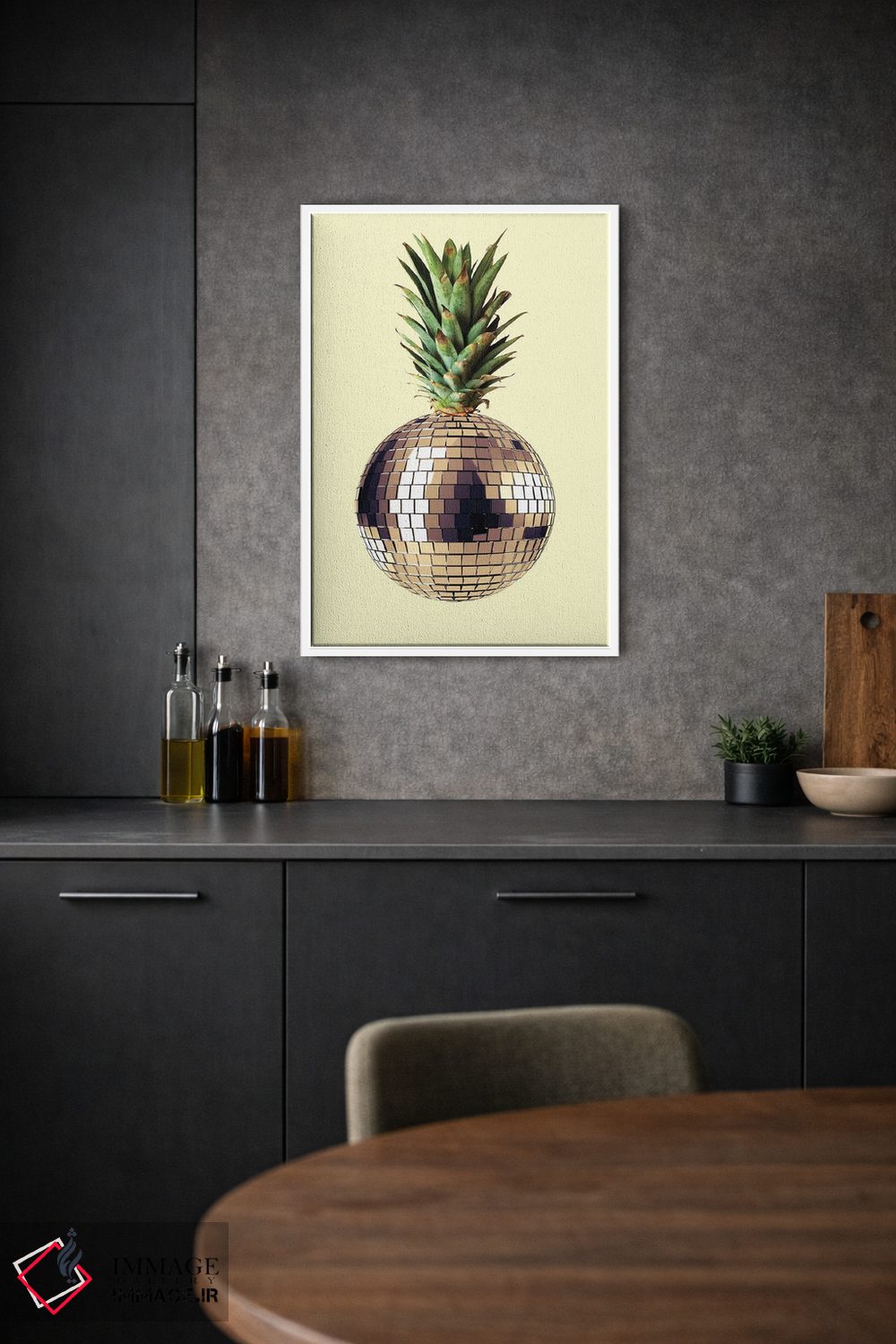 تابلو مینیمال مهمانی آناناس اثر کیکی سی لندن - D1W