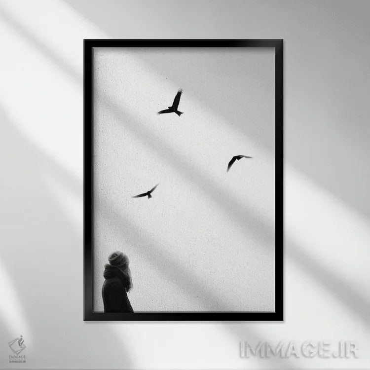 تابلو مینیمال به سادگی اثر کیکی سی لندن - نمای قابدار مشکی