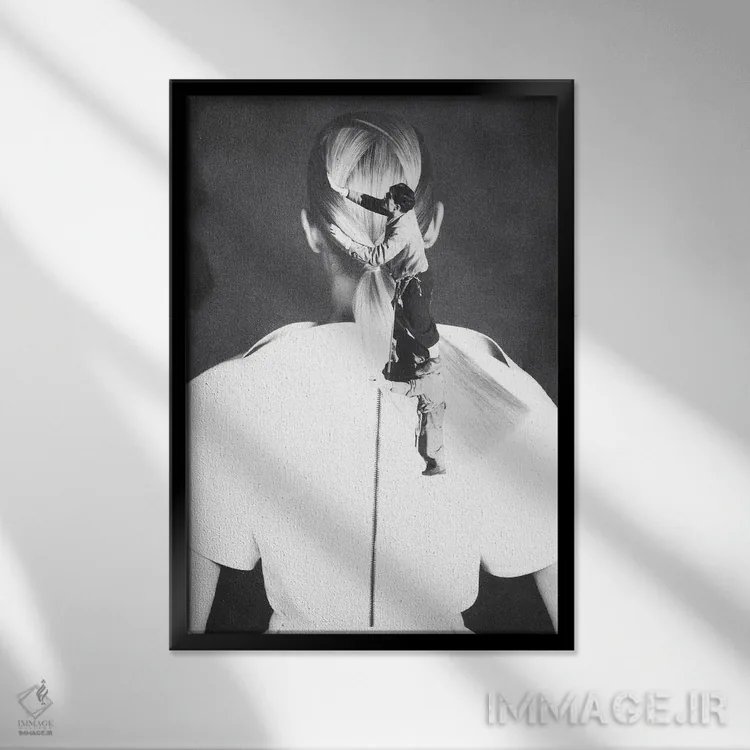 تابلو دکوراتیو هوایت را دارم اثر کیکی سی لندن - نمای قابدار مشکی