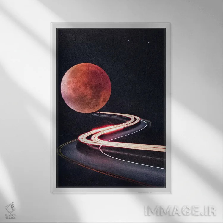 تابلو دکوراتیو راهت را پیدا کن اثر کیکی سی لندن - نمای قابدار سفید