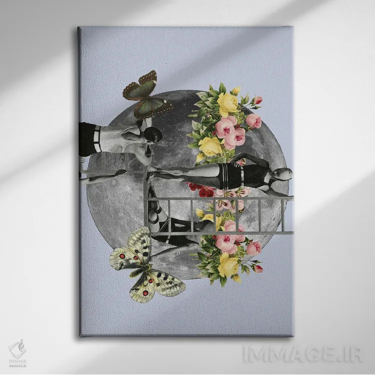 تابلو دکوراتیو ماه مقدس اثر کیکی سی لندن - نمای روبهرو روی دیوار