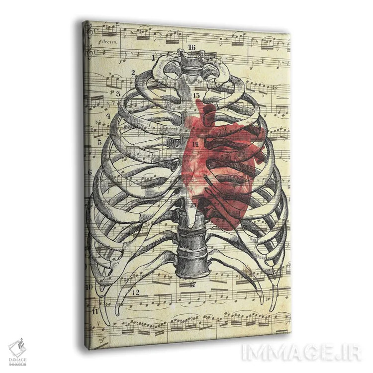 تابلو دکوراتیو ضربان قلب اثر کیکی سی لندن - نمای پرسپکتیو محصول